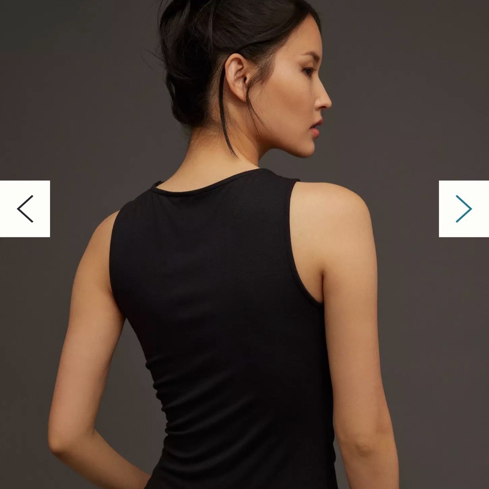 NEW Black Ruched Tank Top
ANTHROPOLOGIE DIAGONAL RUCHED large - Picture 3 of 4